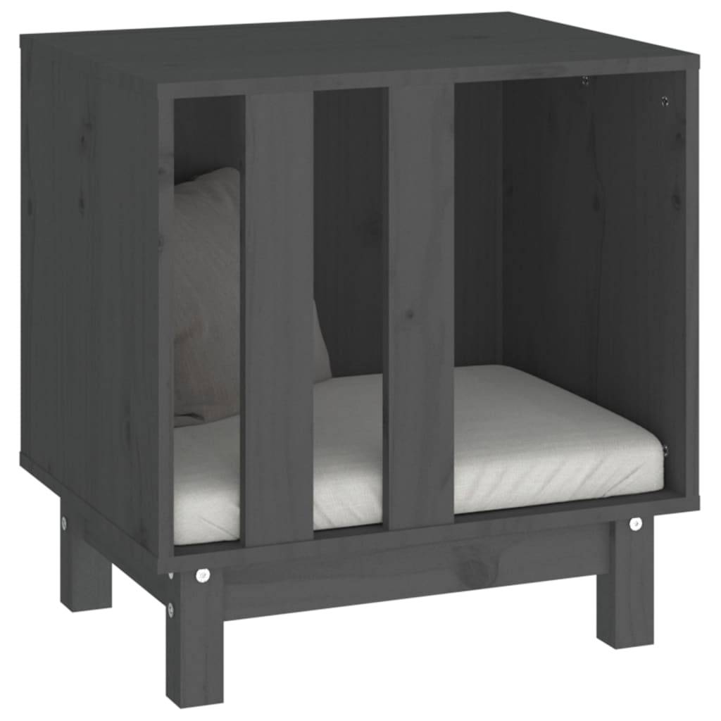 Vidaxl - Niche pour chien Gris 50x40x52 cm Bois de pin massif vidaXL 822473 - Imagen 5
