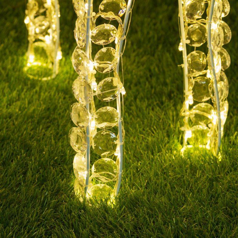 Lotti - Renne lumineux 250 LED Blanc Chaud H120 cm Cristaux Acryliques Lumière Fixe Extérieur Lotti - Imagen 10