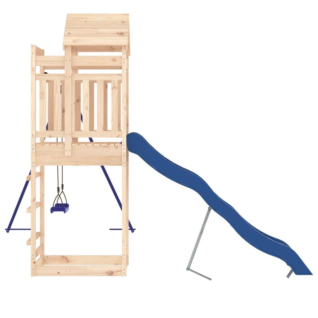 Helloshop26 - Aire de jeux d'extérieur balançoires toboggan portiques robuste jeux jardin 249 x 349 x 238 cm bois de pin massif - Imagen 5