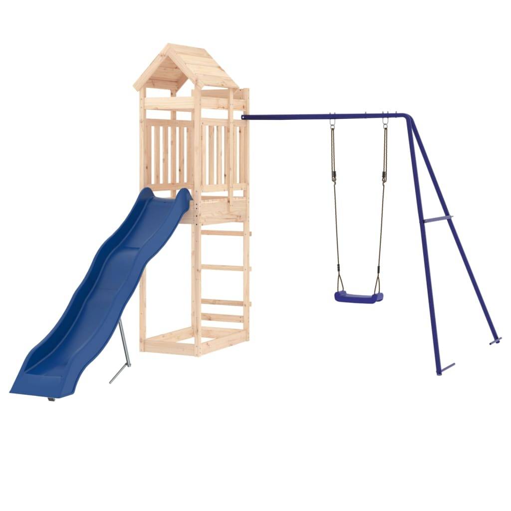 Helloshop26 - Aire de jeux d'extérieur balançoires toboggan portiques robuste jeux jardin 249 x 349 x 238 cm bois de pin massif - Imagen 3