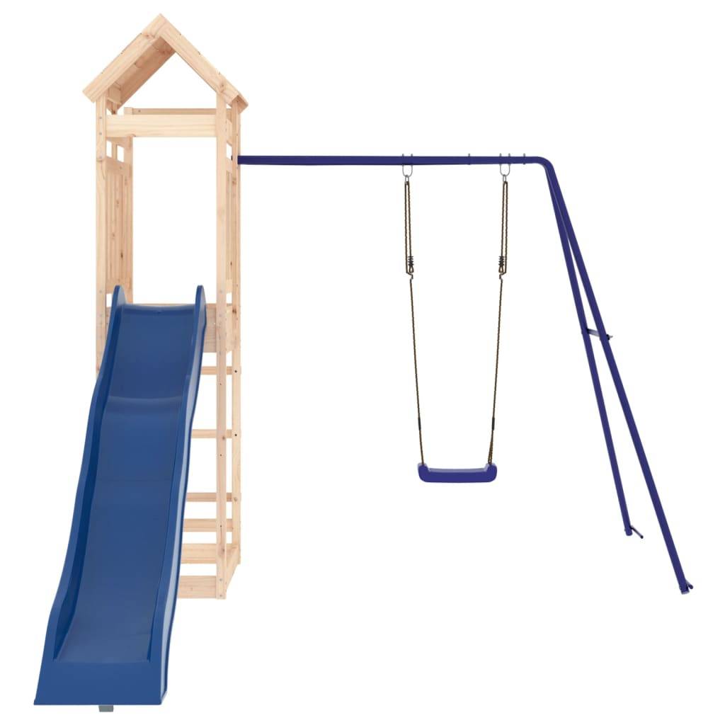 Helloshop26 - Aire de jeux d'extérieur balançoires toboggan portiques robuste jeux jardin 249 x 349 x 238 cm bois de pin massif - Imagen 2