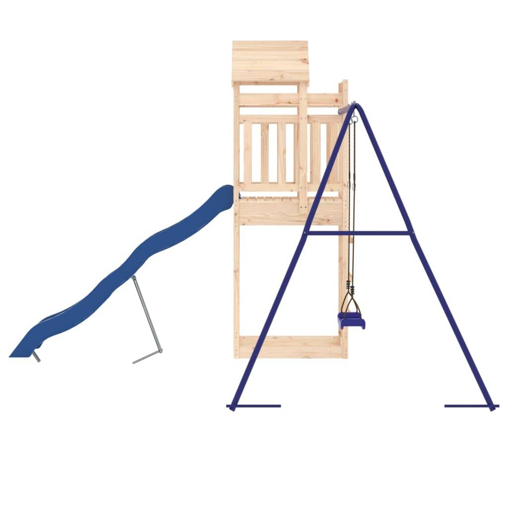 Helloshop26 - Aire de jeux d'extérieur balançoires toboggan portiques robuste jeux jardin 249 x 349 x 238 cm bois de pin massif - Imagen 4