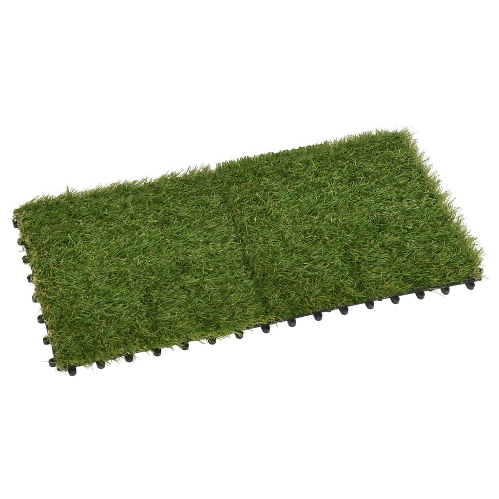 Vidaxl - Carreaux de gazon artificiel 22 pcs Vert 30x30 cm - Image 3