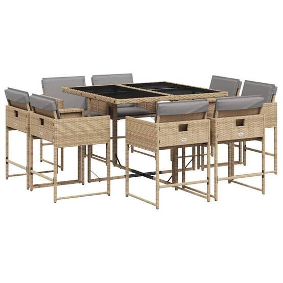 ComfortXL - Salon de Jardin Encastrable 8 Personnes en Résine Tressée Beige, Design Compact et Moderne – ComfortXL Outdoor Living - Image 2