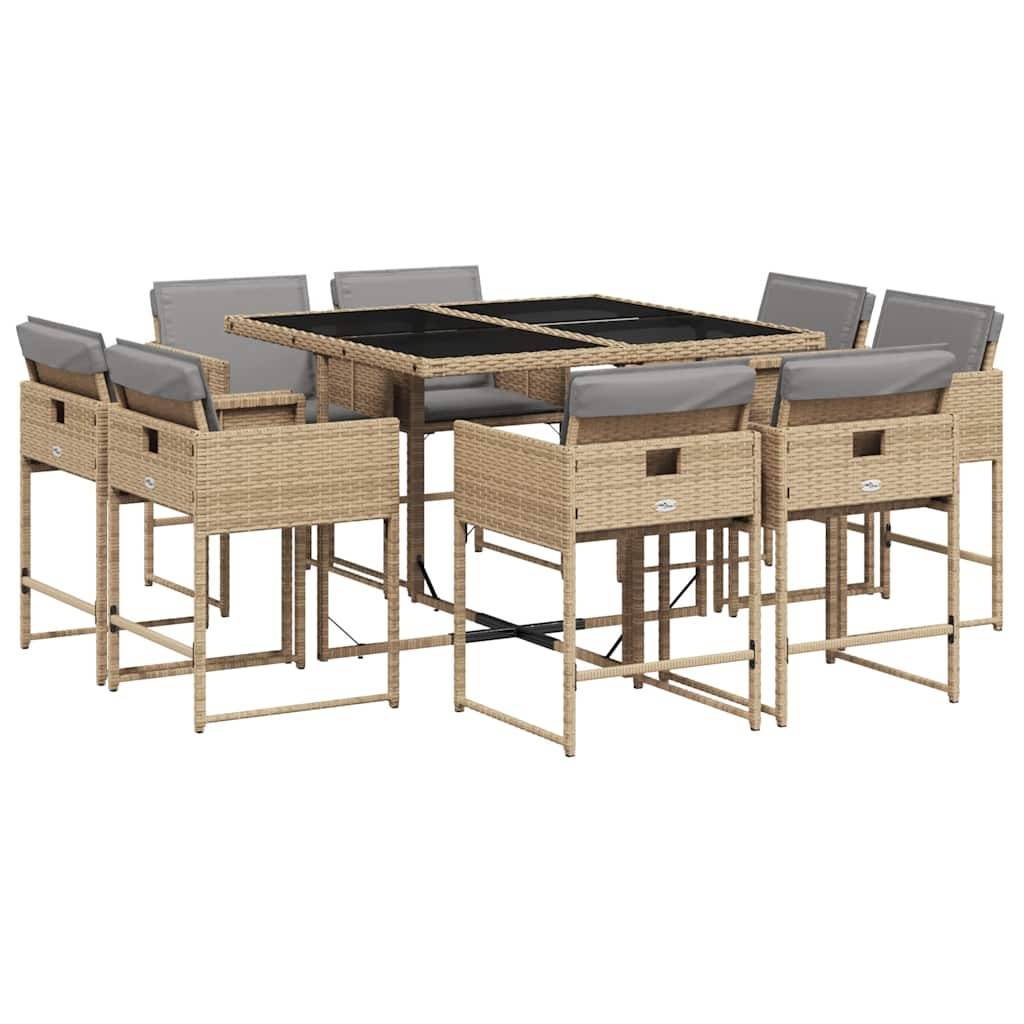 ComfortXL - Salon de Jardin Encastrable 8 Personnes en Résine Tressée Beige, Design Compact et Moderne – ComfortXL Outdoor Living - Image 2