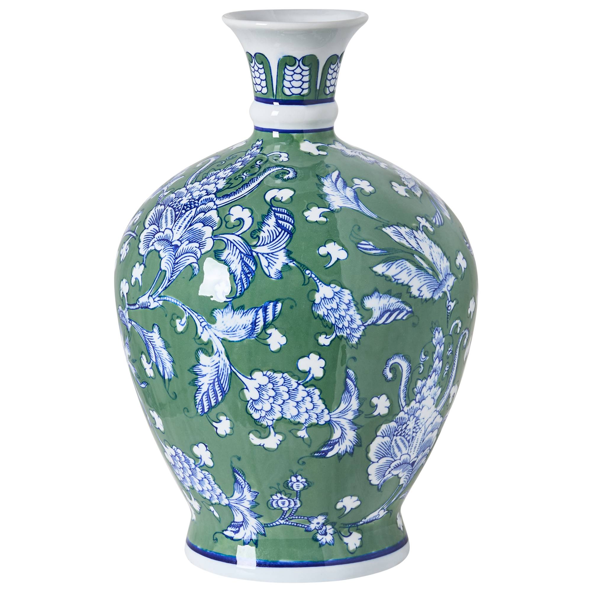 Beliani - Vase à fleurs Porcelaine Vert VALLADOLID - 20x20x36- Beliani - Image 2