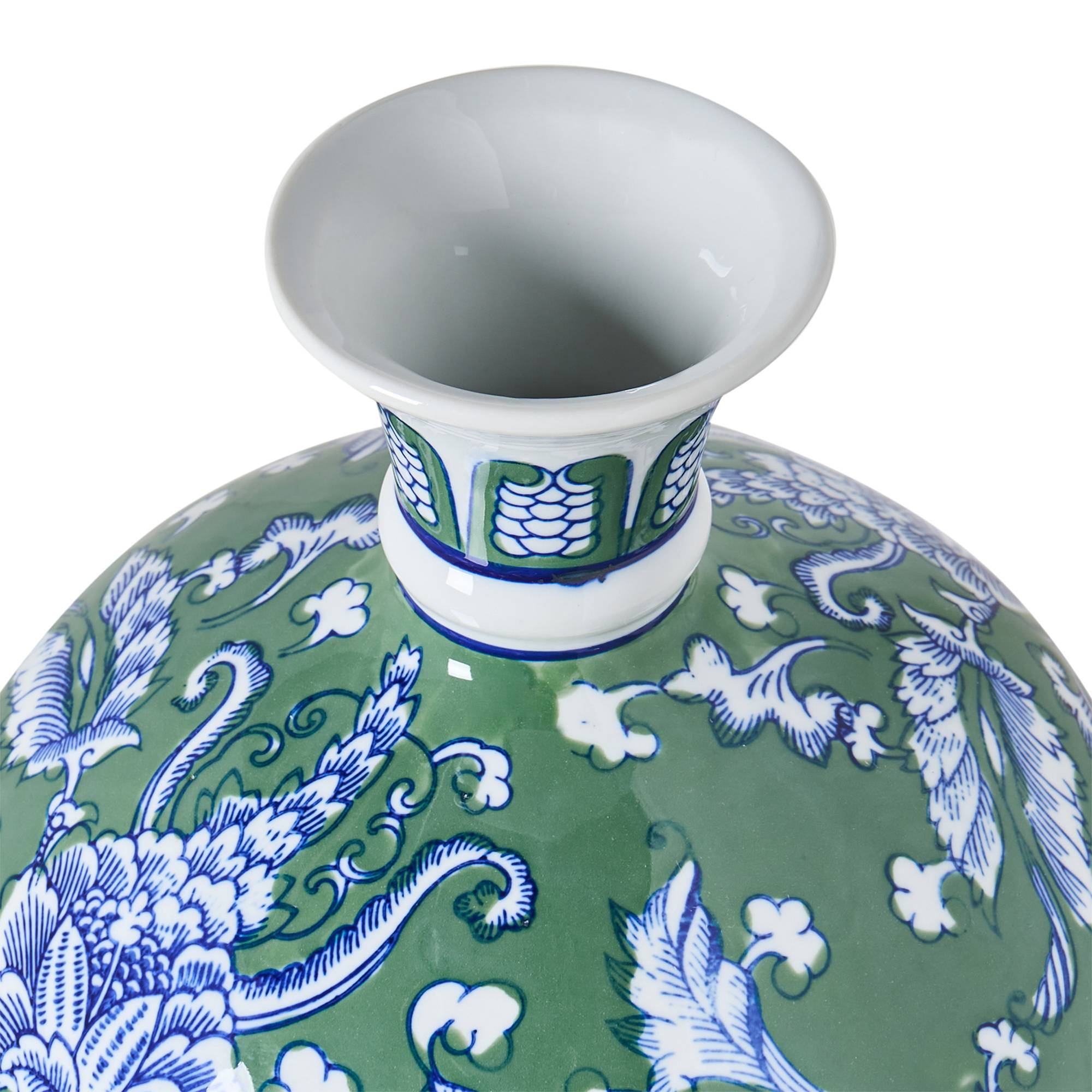 Beliani - Vase à fleurs Porcelaine Vert VALLADOLID - 20x20x36- Beliani - Image 4