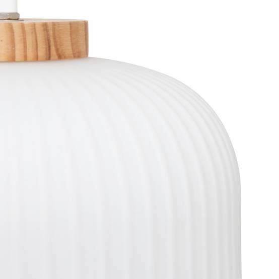 Lampe Suspension en Verre "Travis" 25cm Blanc - Image 3
