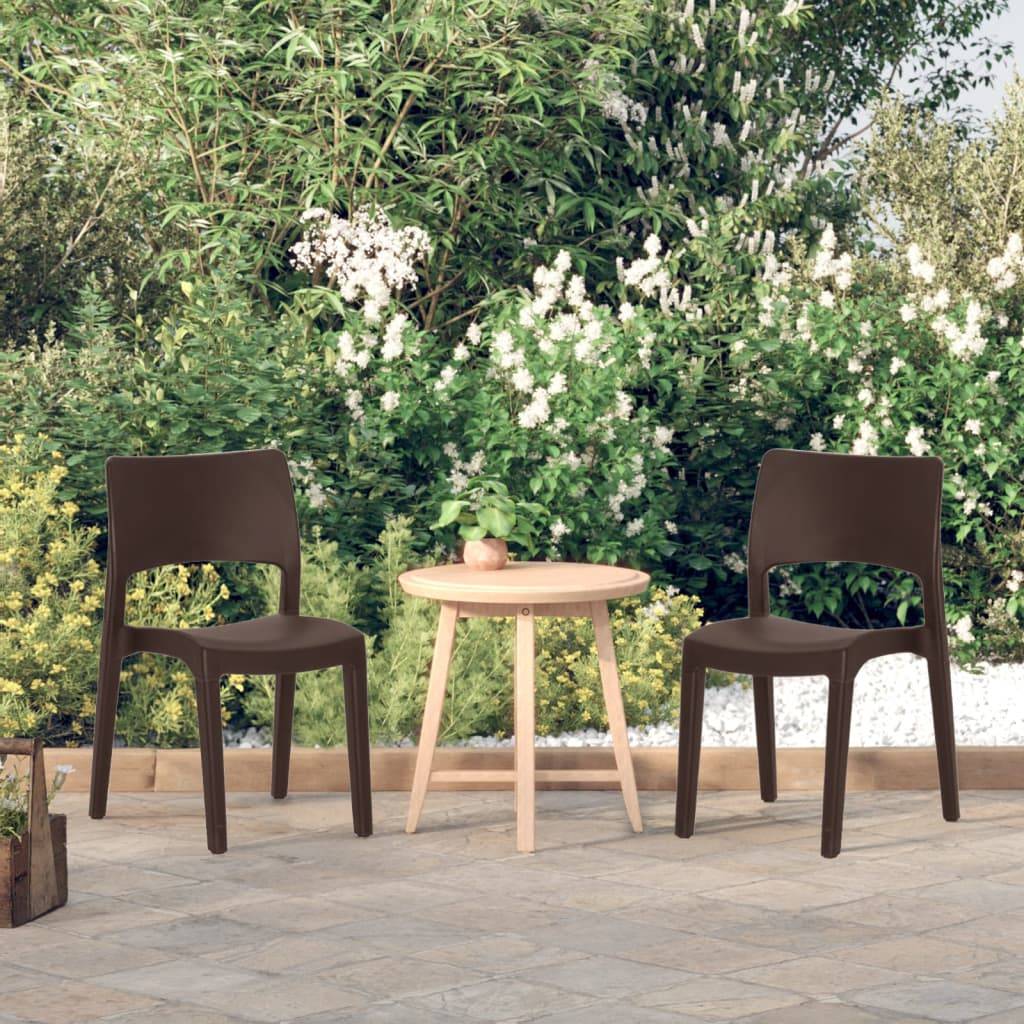 Prolenta Premium - Chaises de jardin polypropylène marron 50 x 51 x 82 cm - Prolenta premium p362.4 - Image 2