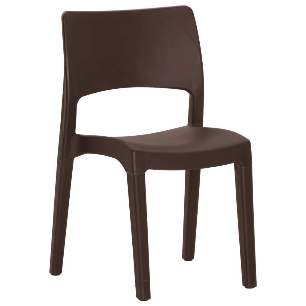 Prolenta Premium - Chaises de jardin polypropylène marron 50 x 51 x 82 cm - Prolenta premium p362.4 - Image 3