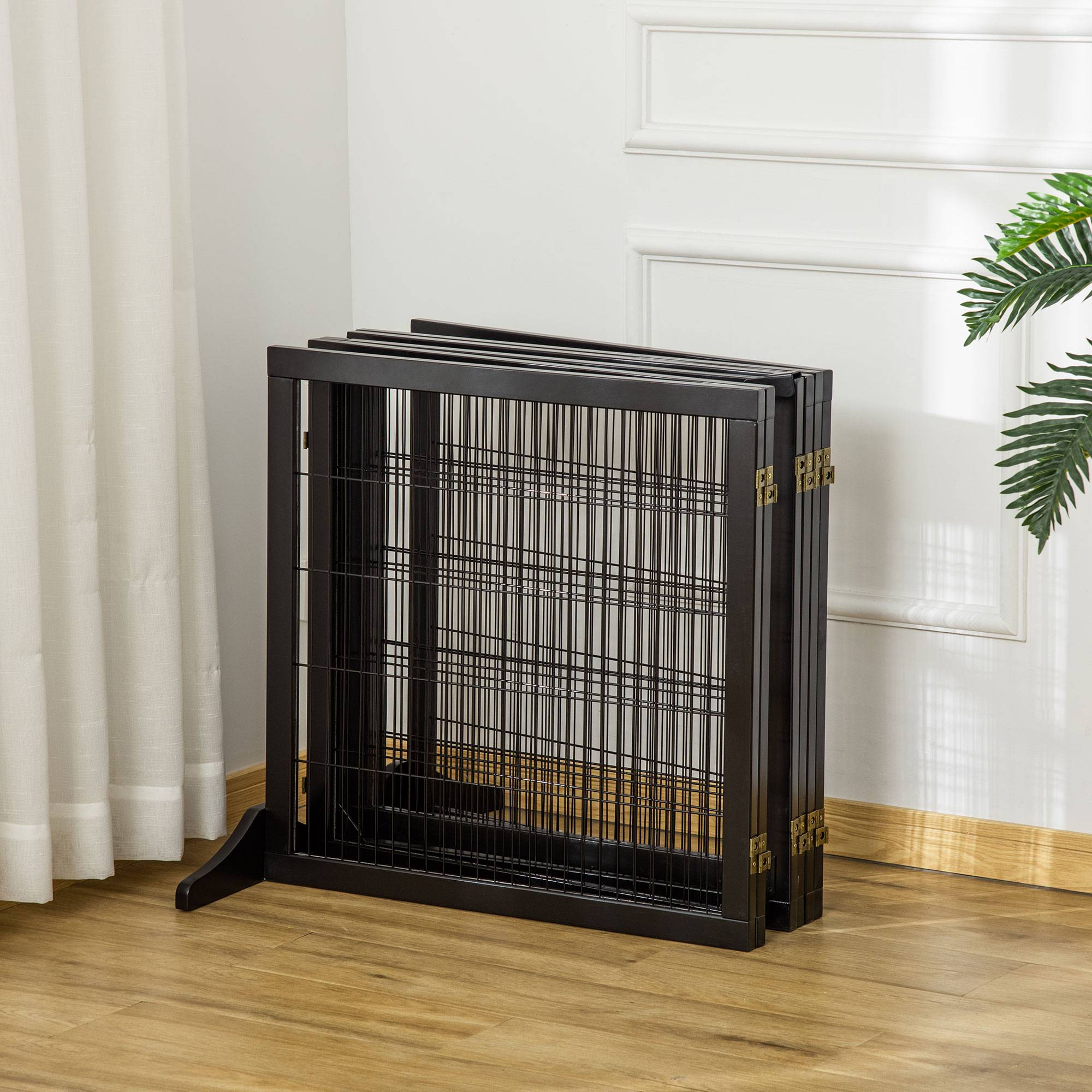 Barrière de sécurité bois de pin noir 432.00 x 36.00 x 70.00 cm - PANGIVO - Image 8
