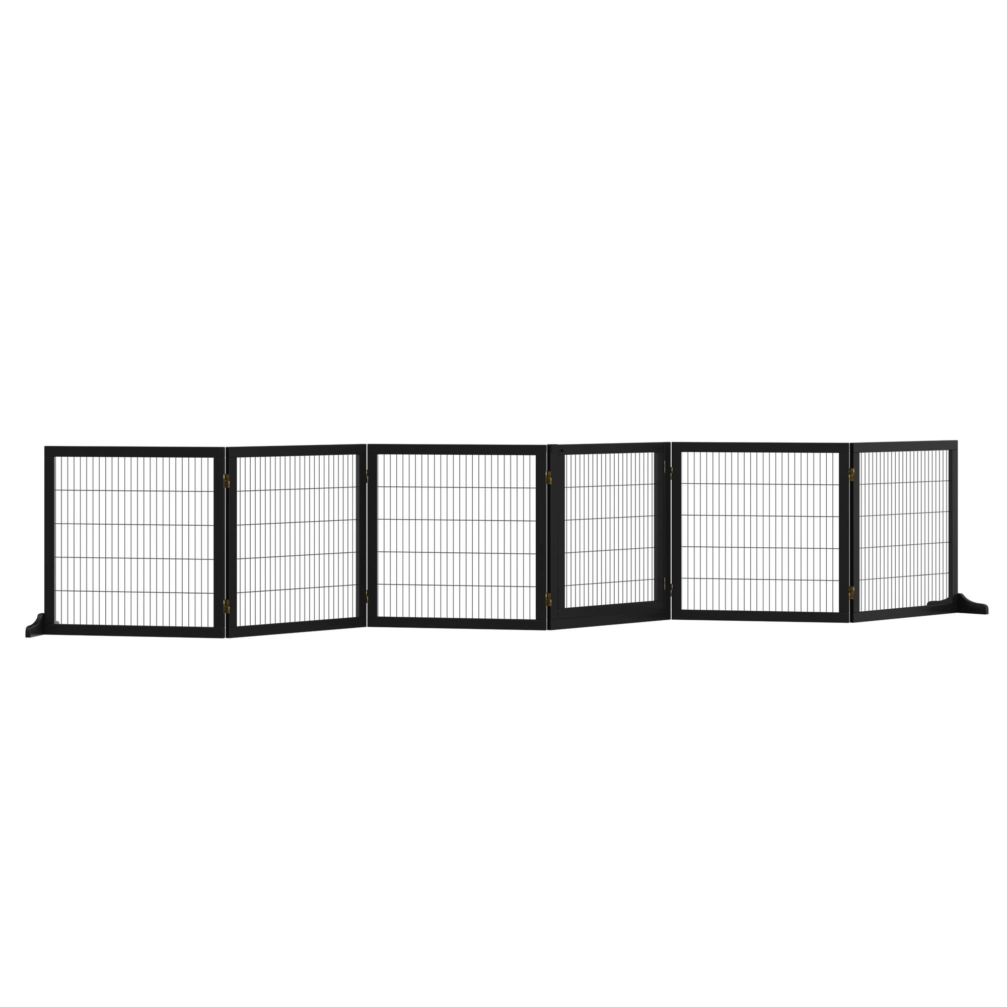 Barrière de sécurité bois de pin noir 432.00 x 36.00 x 70.00 cm - PANGIVO - Image 1
