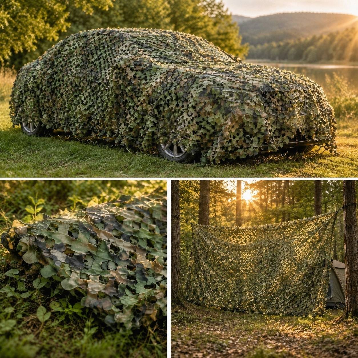 Filet Camouflage Protection Solaire Imperméable pour Abri Camping - Image 6