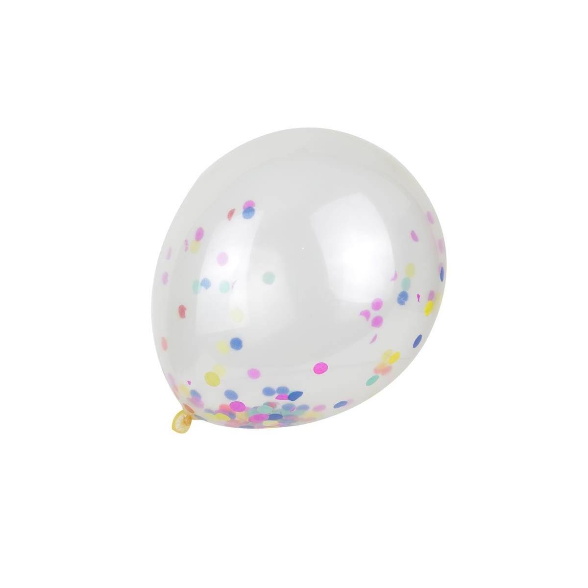 Party Time - Lot de 10 Ballons "Confettis" 4cm Multicolore - Image 1