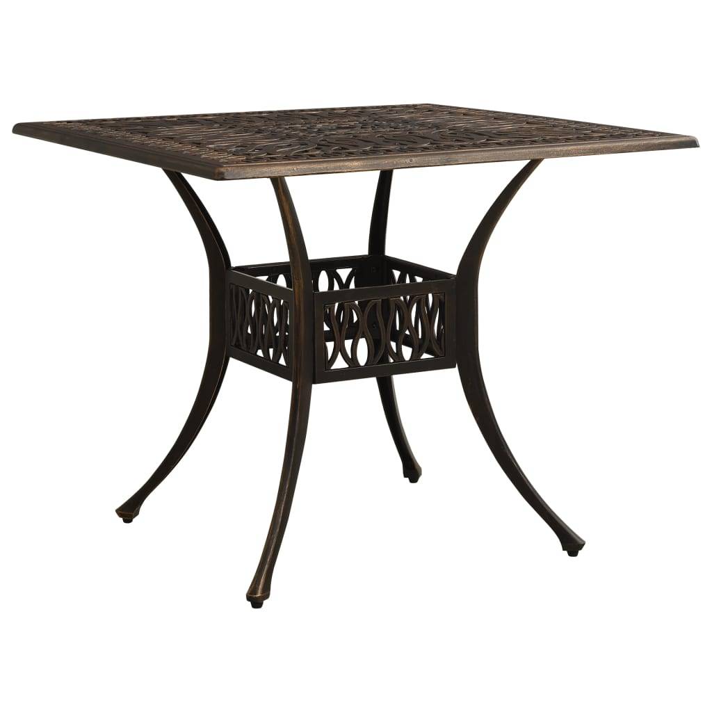 Helloshop26 - Ensemble de bistro jardin meuble extérieur terrasse 3 pièces aluminium coulé bronze - Imagen 7
