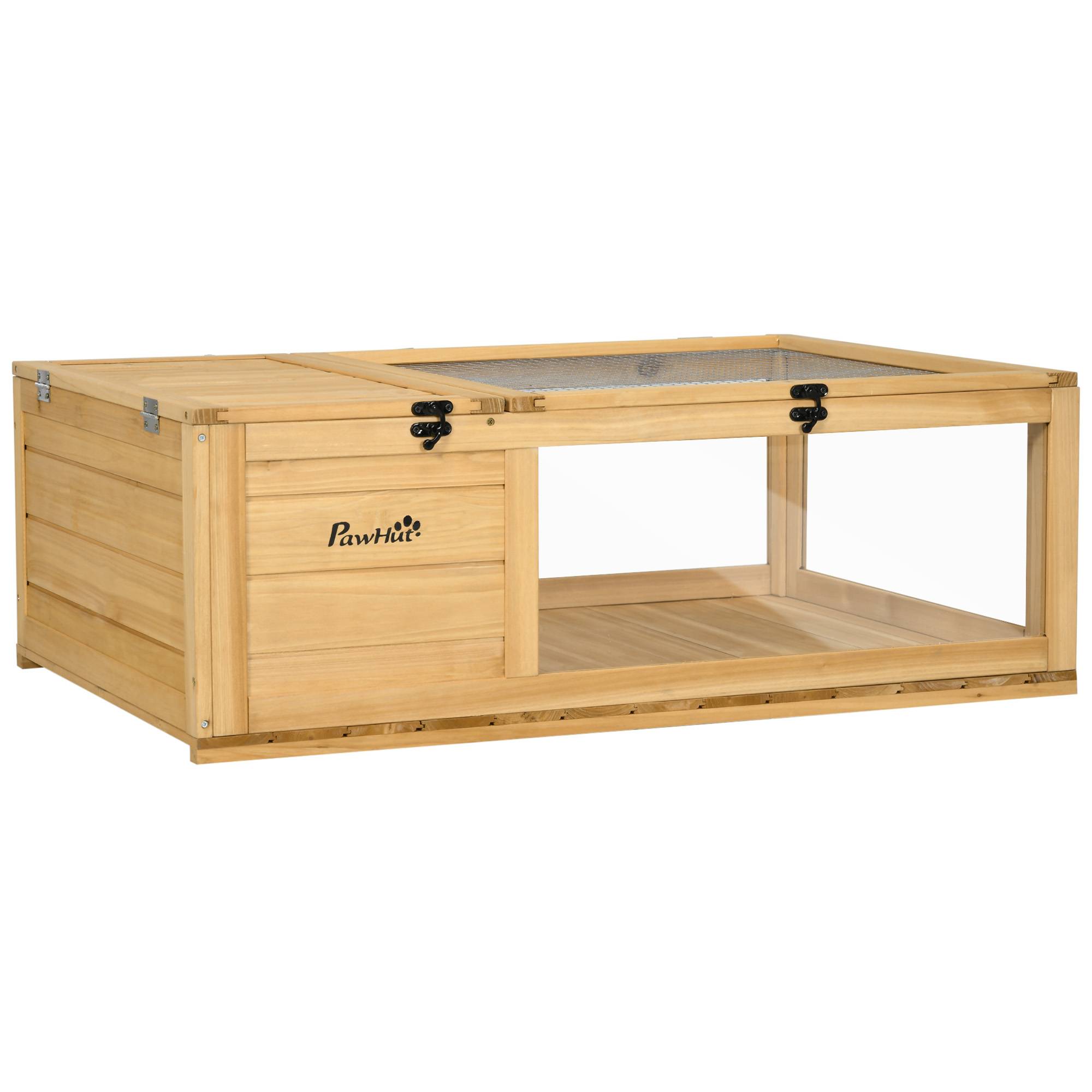 Enclos pour tortue bois jaune 91 x 60.5 x 32 cm - PANGIVO - Image 2