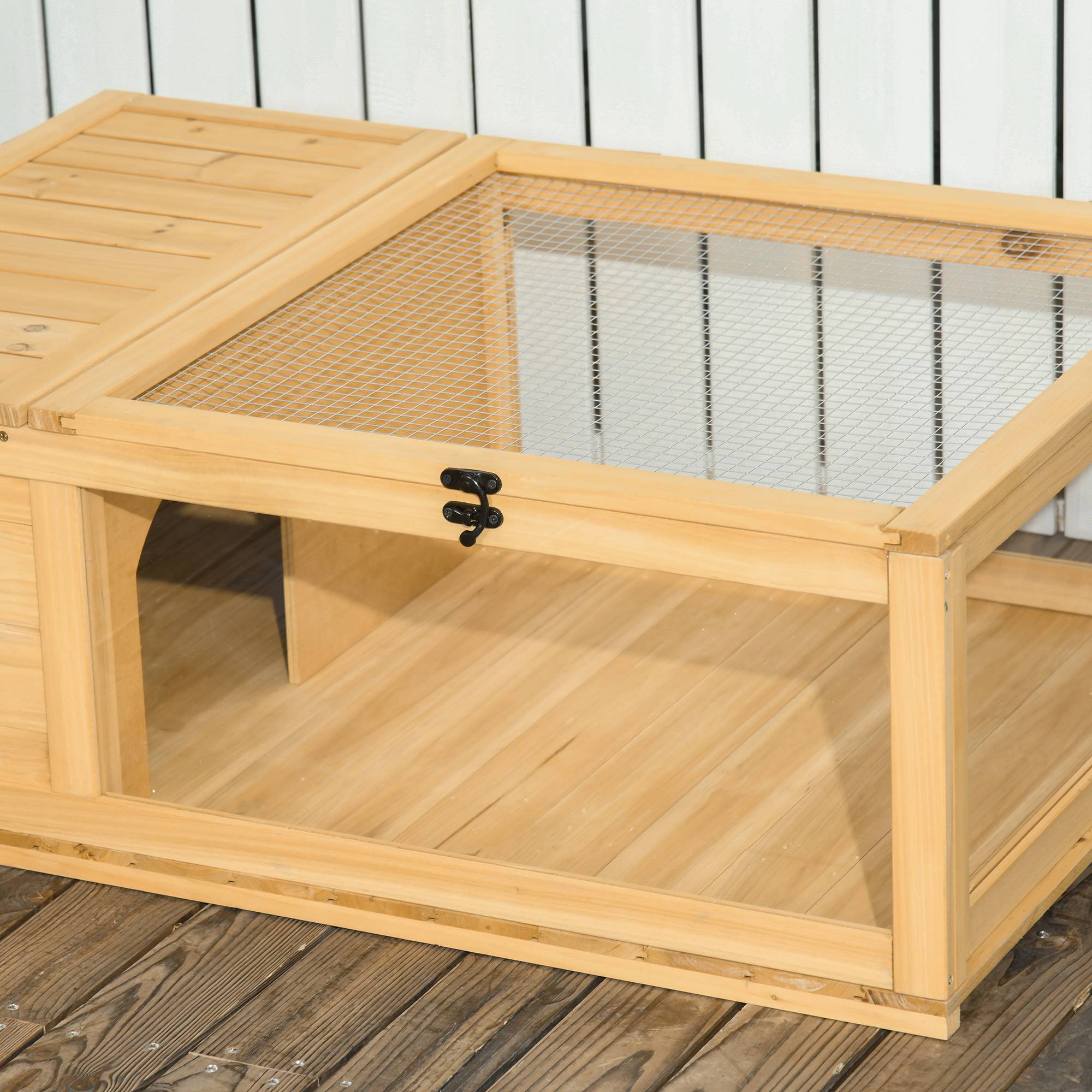 Enclos pour tortue bois jaune 91 x 60.5 x 32 cm - PANGIVO - Image 10