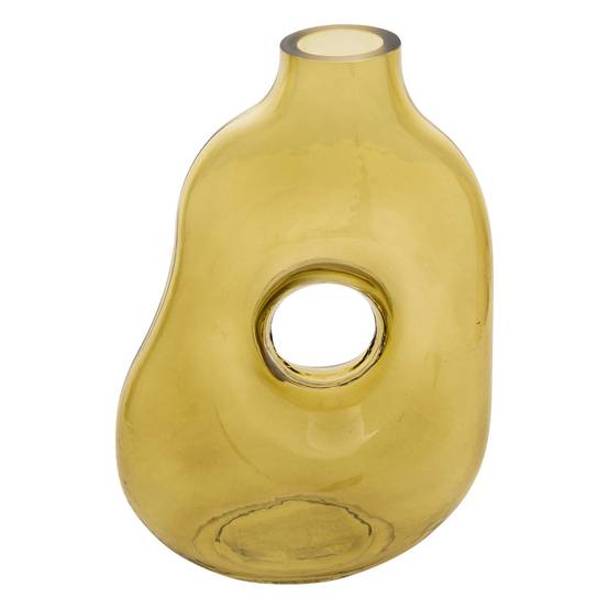 Vase déco en Verre Kaki H 25 cm - Image 1