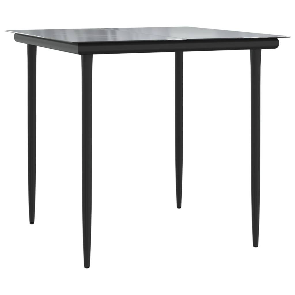 Vidaxl - Ensemble à manger de jardin 3 pcs noir textilène et acier vidaXL 3200682 - Image 5