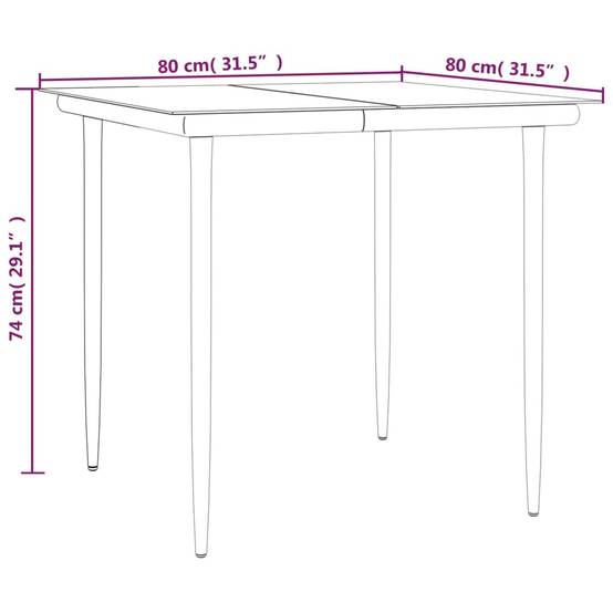 Vidaxl - Ensemble à manger de jardin 3 pcs noir textilène et acier vidaXL 3200682 - Image 6