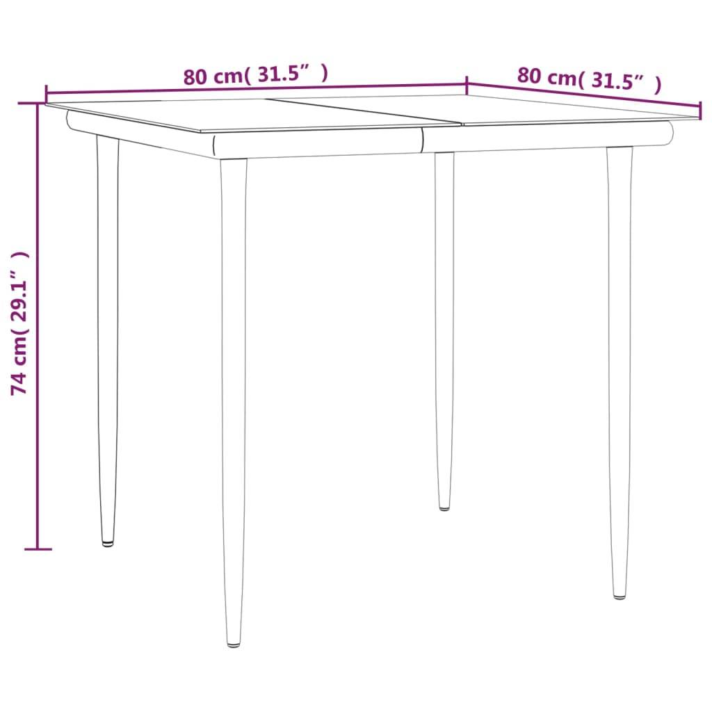 Vidaxl - Ensemble à manger de jardin 3 pcs noir textilène et acier vidaXL 3200682 - Image 6