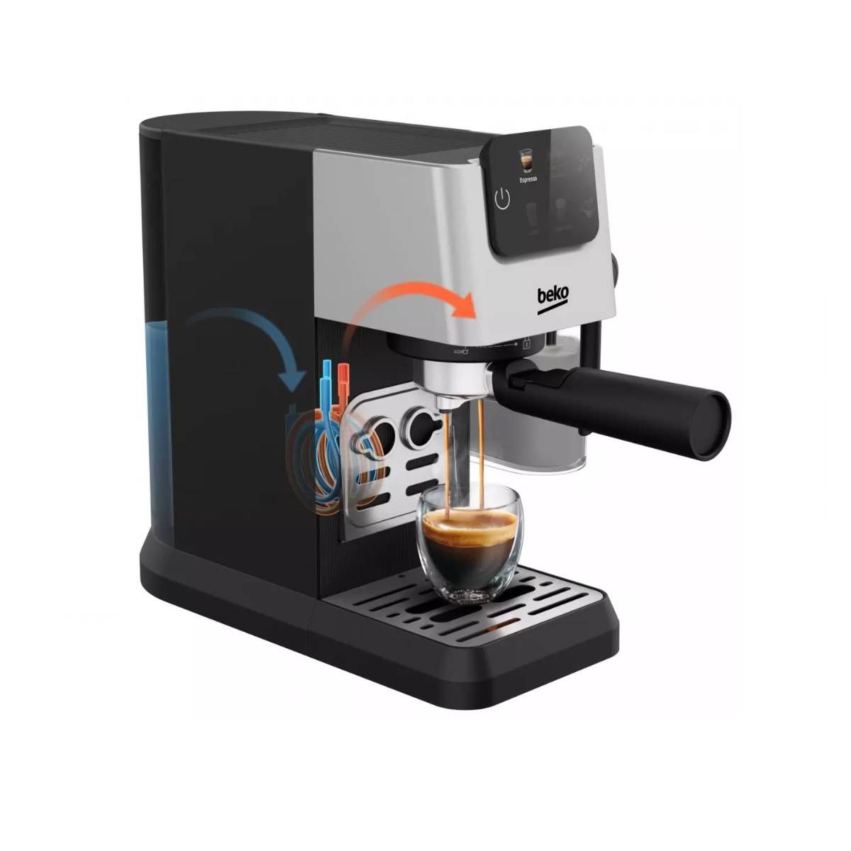 Beko - Machine a Cafe  expresso manuelle - BEKO - CEP5304X - 1628 W - 1,1 L - Argenté - Image 7