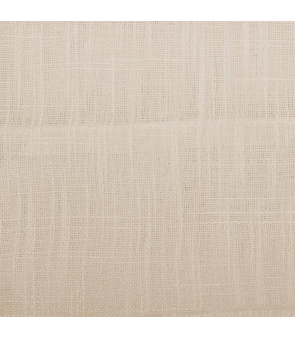 Voilage à œillets Beige Lin aspect satiné 140 x 240 cm - Imagen 3