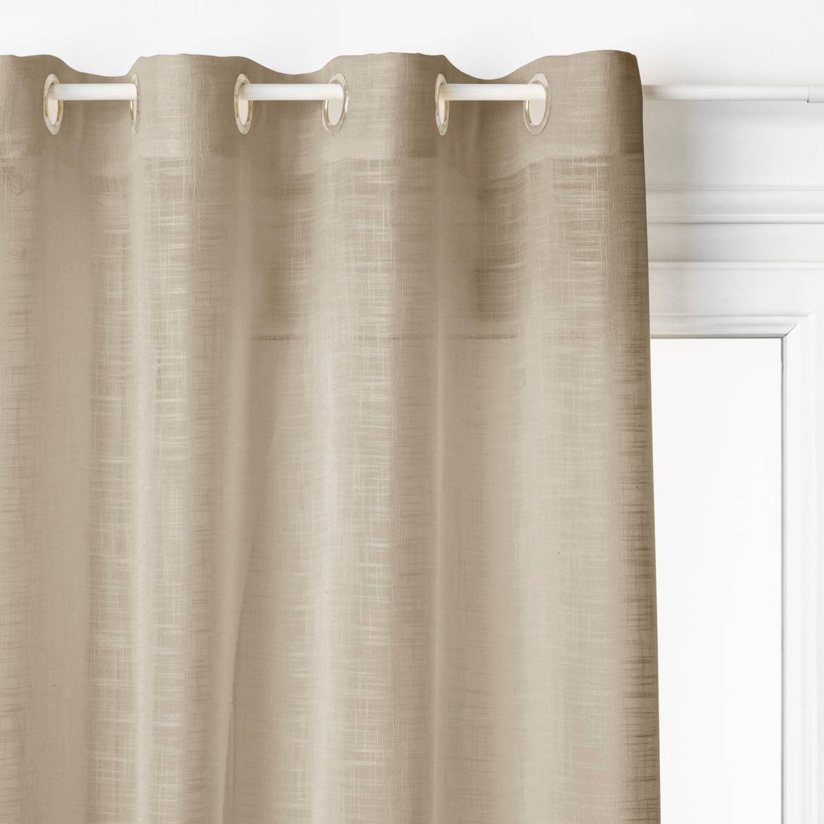 Atmosphera - Voilage "Alton" beige 140x240cm - Atmosphera Créateur d'intérieur - Imagen 2