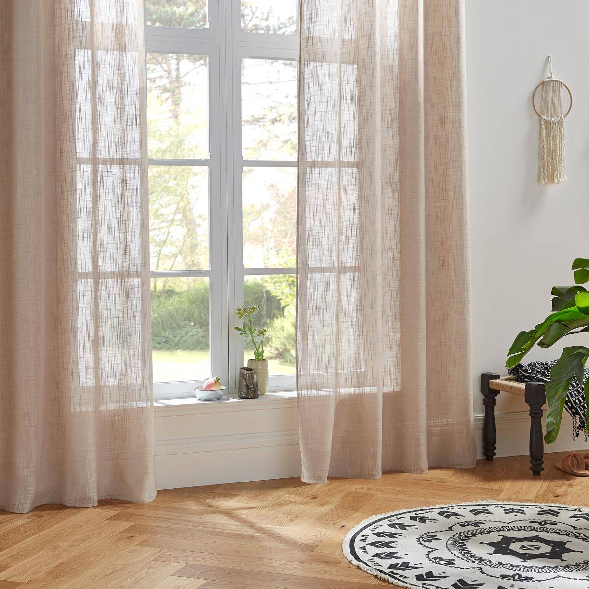 Atmosphera - Voilage "Alton" beige 140x240cm - Atmosphera Créateur d'intérieur - Imagen 1