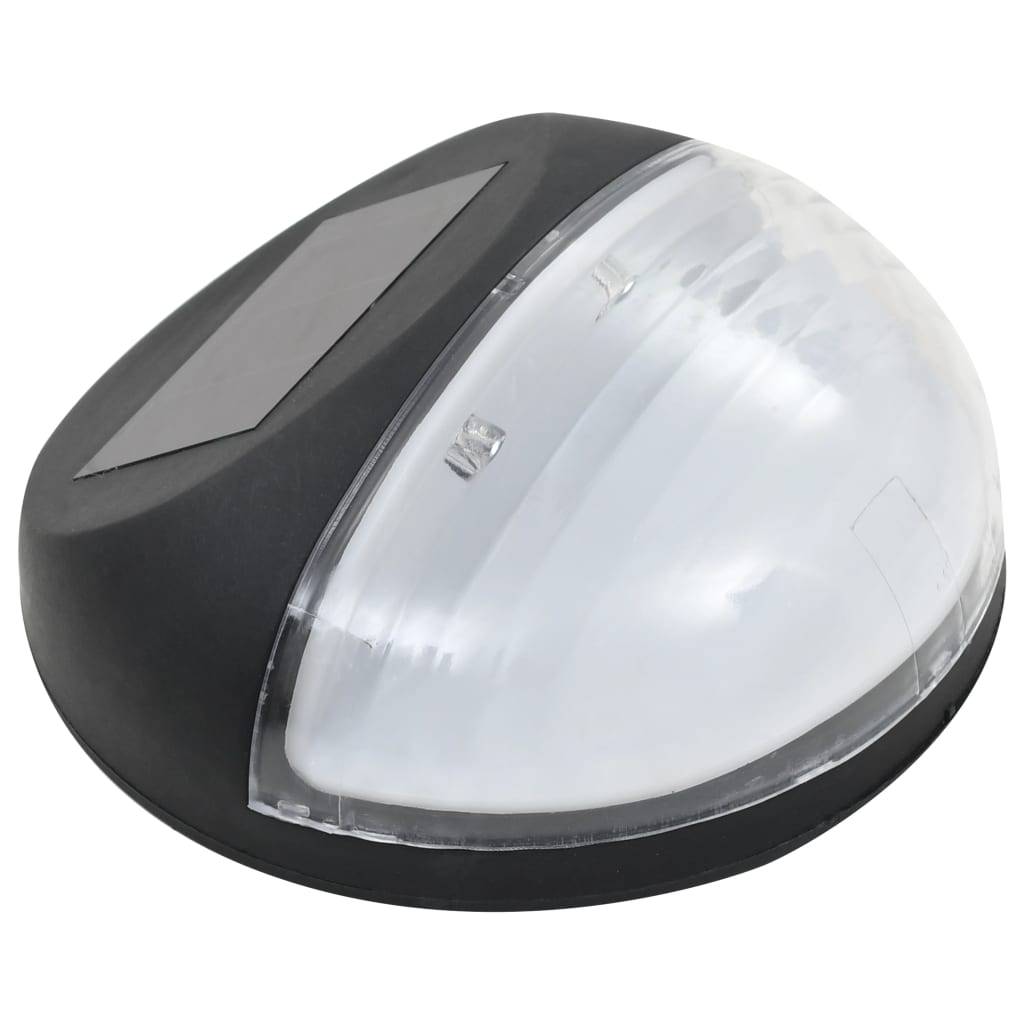 Lampe d'extérieur - Lampe de jardin solaire murale à LED 12 pcs Rond Noir - Image 4