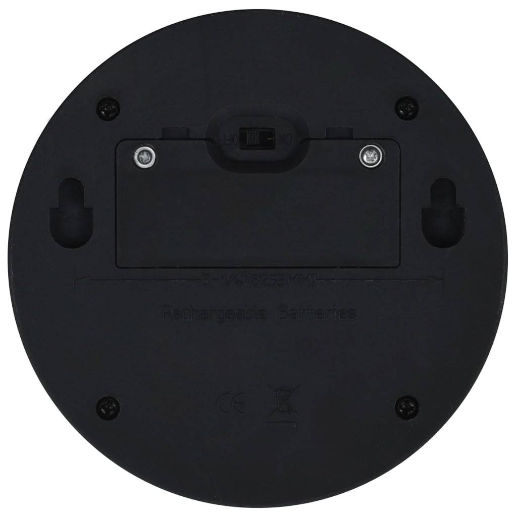 Lampe d'extérieur - Lampe de jardin solaire murale à LED 12 pcs Rond Noir - Image 8