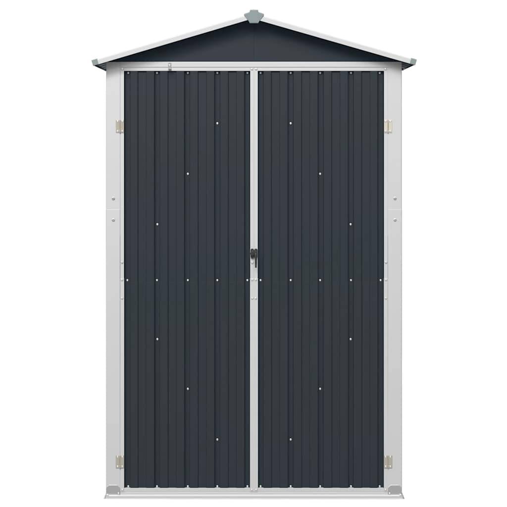 PANGIVO - Abri de jardin avec étagères - Acier galvanisé anthracite - 116x45x175 cm - Surface au sol 0,52m² - PANGIVO - Image 7