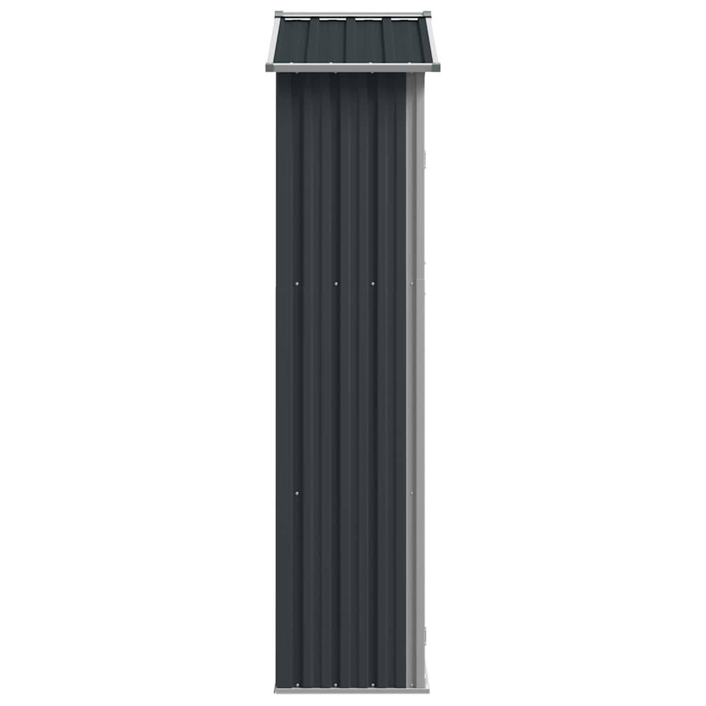 PANGIVO - Abri de jardin avec étagères - Acier galvanisé anthracite - 116x45x175 cm - Surface au sol 0,52m² - PANGIVO - Image 9