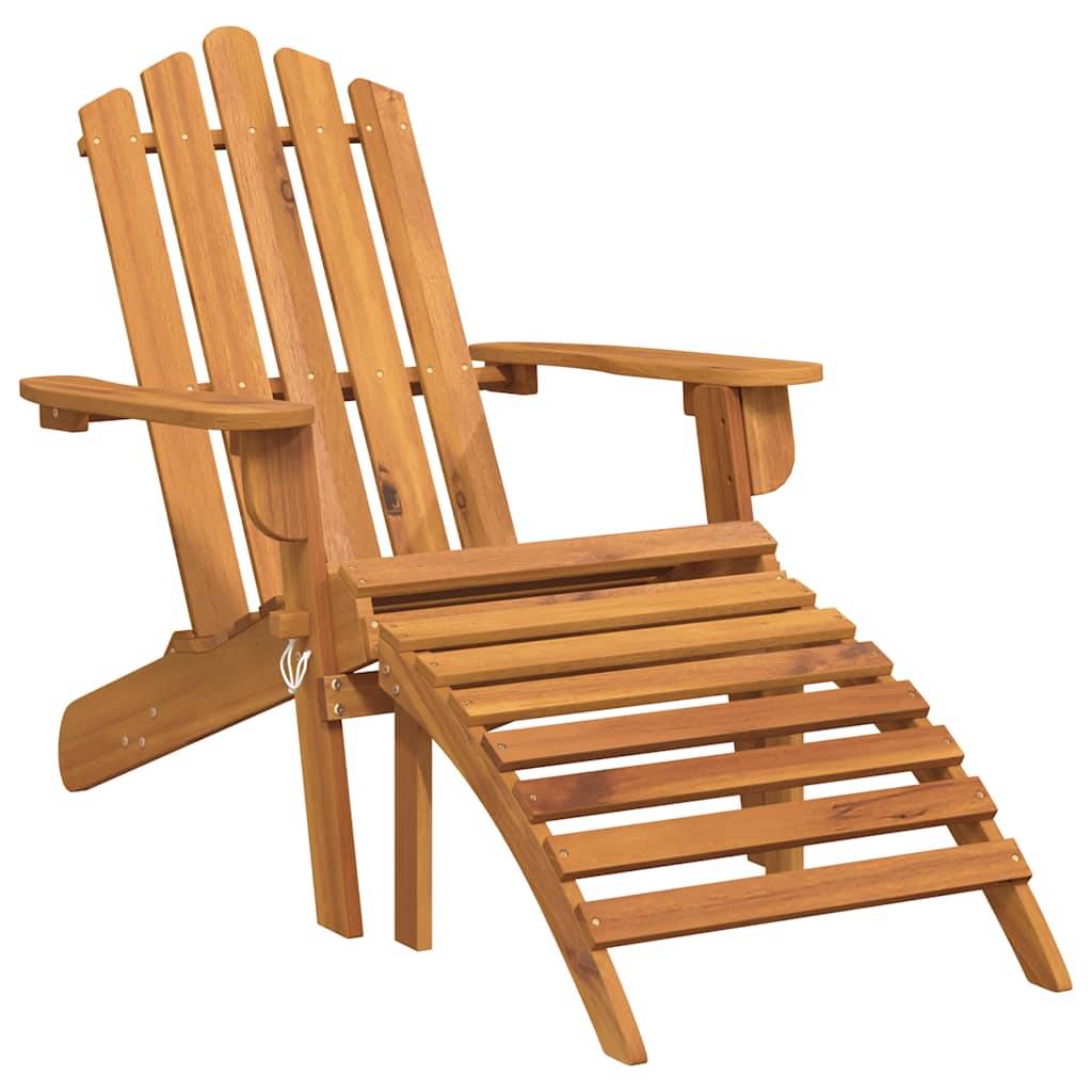 Vidaxl - Chaise de jardin Adirondack et repose-pied Bois d'acacia massif vidaXL 316831 - Imagen 2