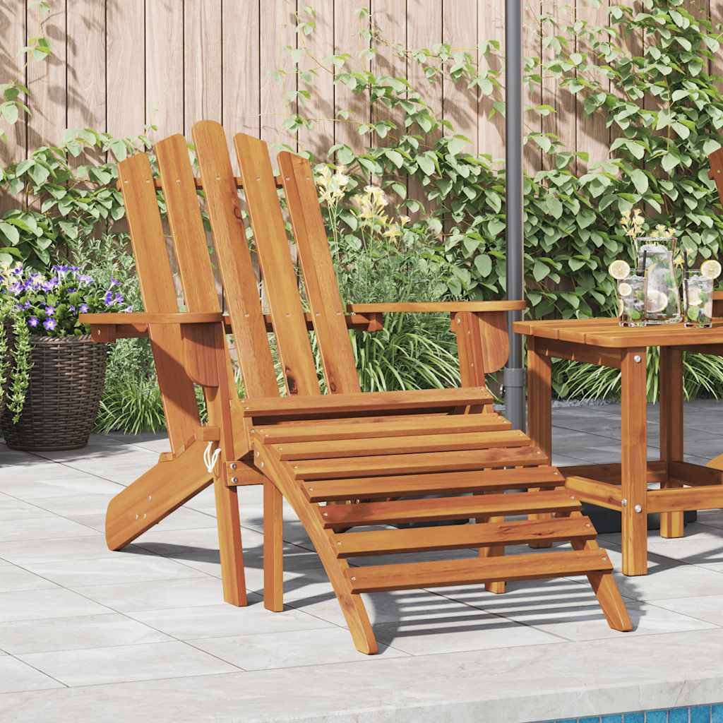 Vidaxl - Chaise de jardin Adirondack et repose-pied Bois d'acacia massif vidaXL 316831 - Imagen 1