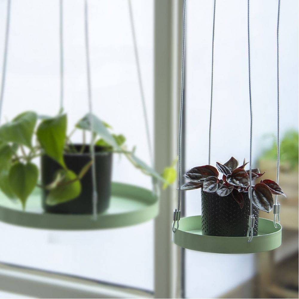 Esschert Design - Support à plantes rond à suspendre vert Diamètre de 24 cm Esschert's Garden - Imagen 3