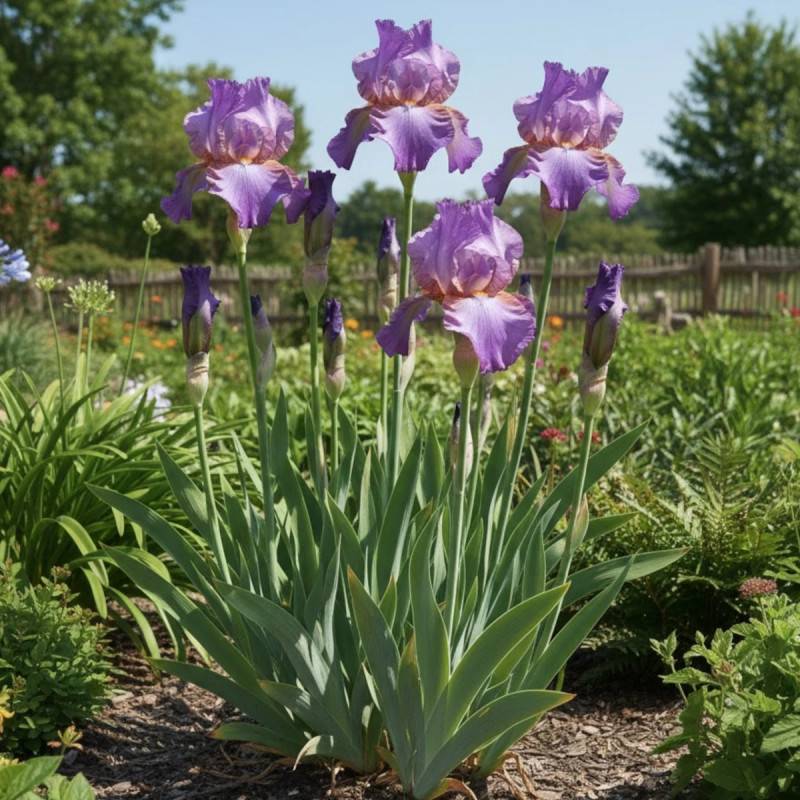 Iris des jardins Amethyst Flame à fleurs Violette/ - feuillage Caduc - Godet - 5/20 cm - Imagen 1