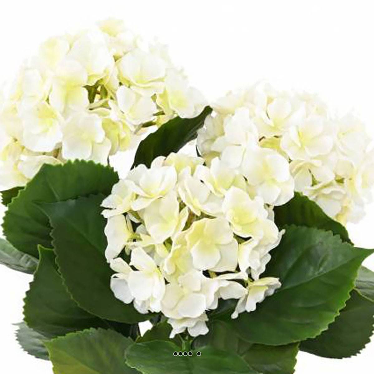 Artificielles - Hortensia artificiel 3 têtes en piquet pour extérieur H 45 cm Blanc - couleur: Blanc neige - Imagen 3