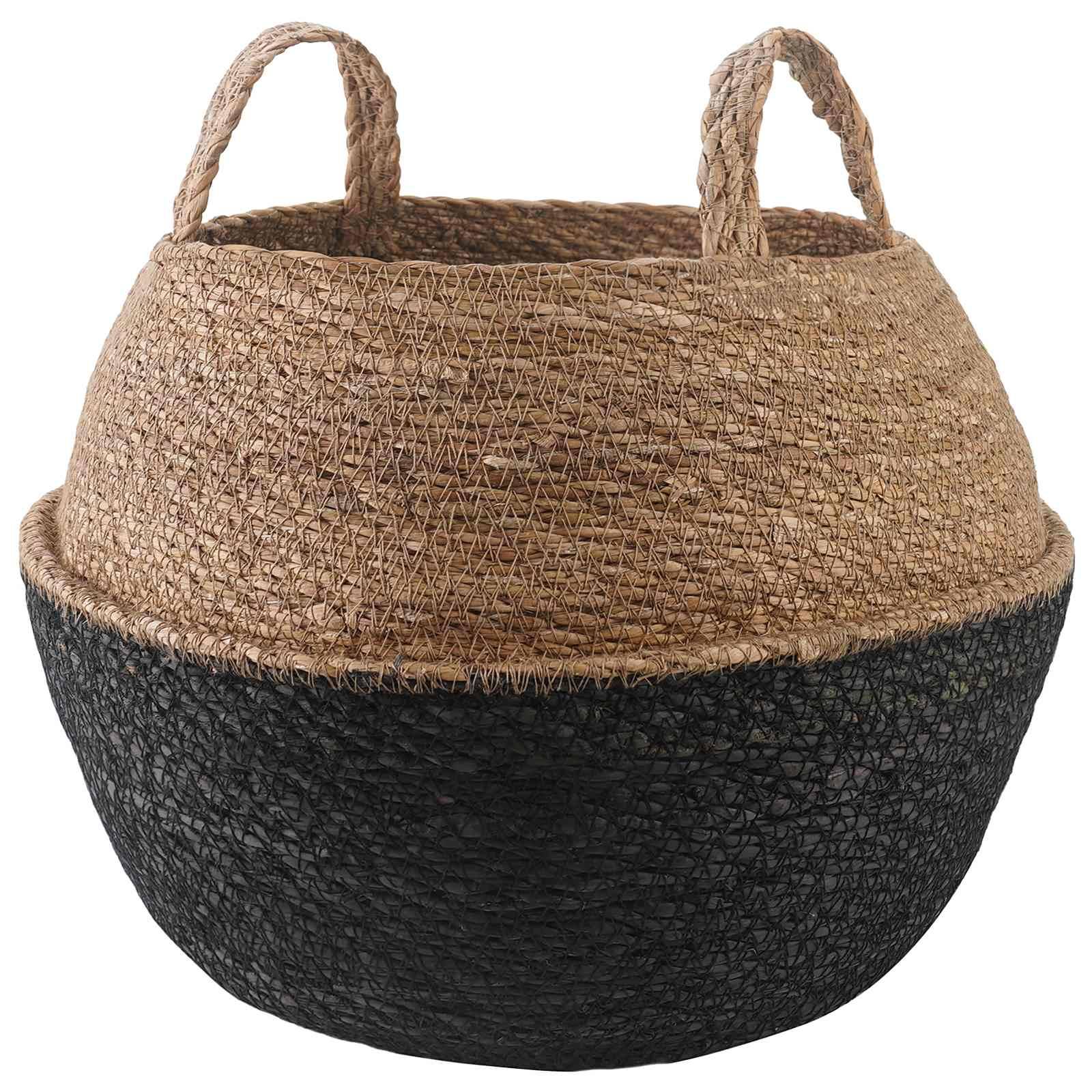Pot de fleurs herbe de mer noir 45 x 45 x 36 cm - PANGIVO