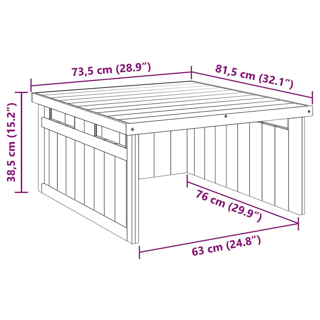 PANGIVO - Garage pour tondeuse bois de pin marron 73.5 x 81.5 x 38.5 cm - PANGIVO - Image 9