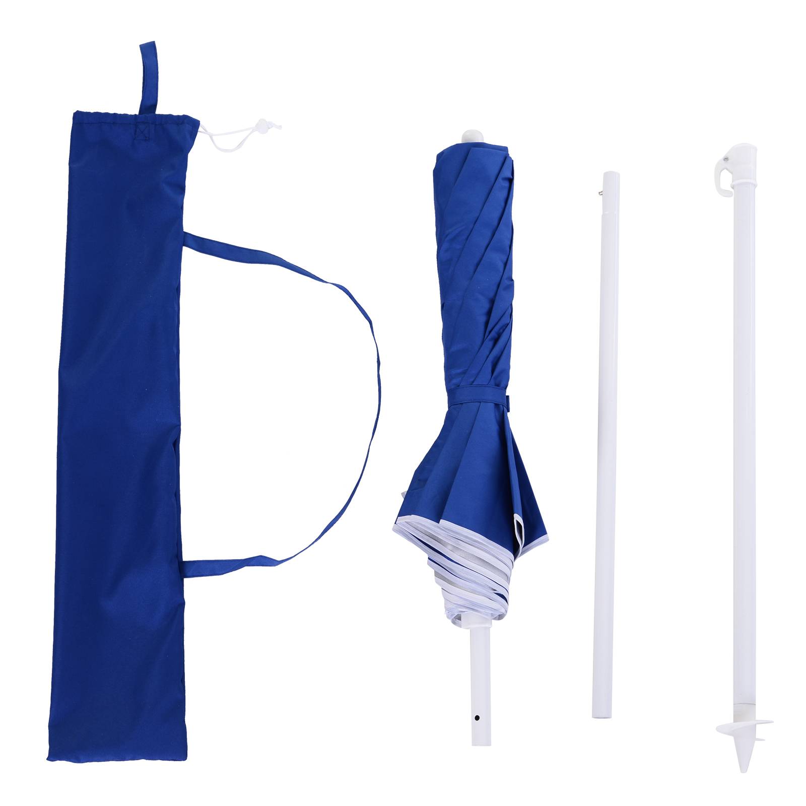 ComfortXL - Parasol inclinable octogonal polyester famille protection UV bleu Ø160 cm - ComfortXL Outdoor Living - Image 10
