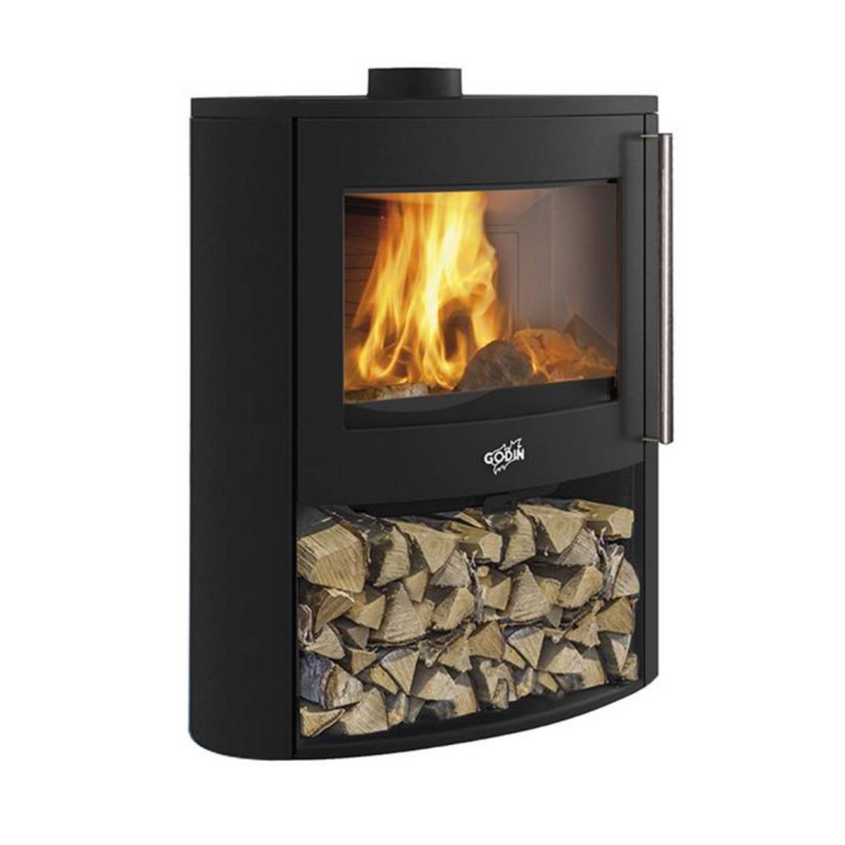 Poêle à bois 9kw noir 388245PEINTANTHRACITE Godin - Image 1