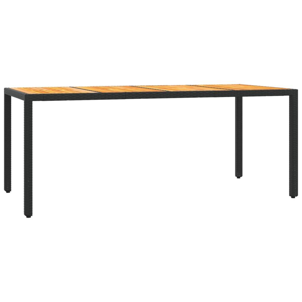 Table et Chaises de Jardin 6 Personnes Résine Noire Plateau Bois Acacia 190cm – ComfortXL Outdoor Living - Image 4