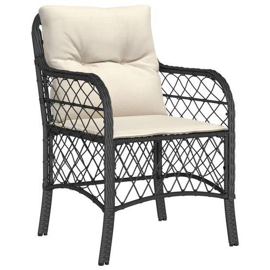 Table et Chaises de Jardin 6 Personnes Résine Noire Plateau Bois Acacia 190cm – ComfortXL Outdoor Living - Image 3