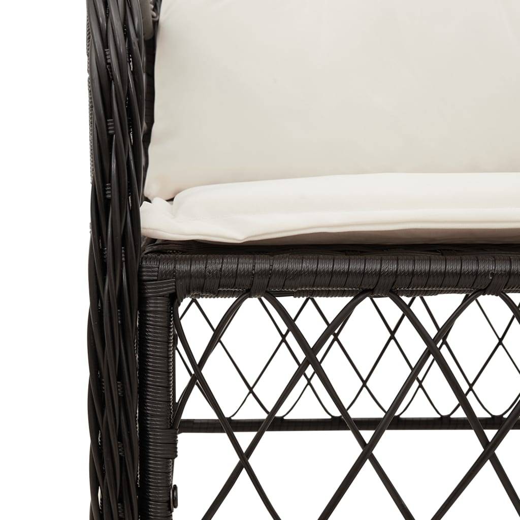 Table et Chaises de Jardin 6 Personnes Résine Noire Plateau Bois Acacia 190cm – ComfortXL Outdoor Living - Image 6