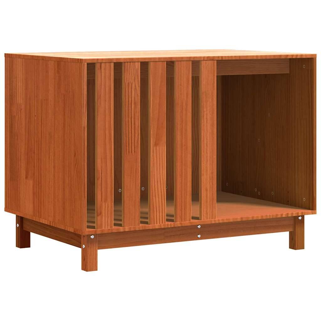 Maison Chien Pin Massif Design Moderne Abri Intérieur Durable Brun - ComfortXL Outdoor Living - Image 2