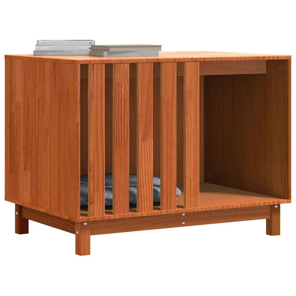 Maison Chien Pin Massif Design Moderne Abri Intérieur Durable Brun - ComfortXL Outdoor Living - Image 3