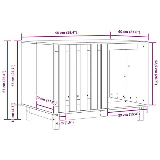 Maison Chien Pin Massif Design Moderne Abri Intérieur Durable Brun - ComfortXL Outdoor Living - Image 8