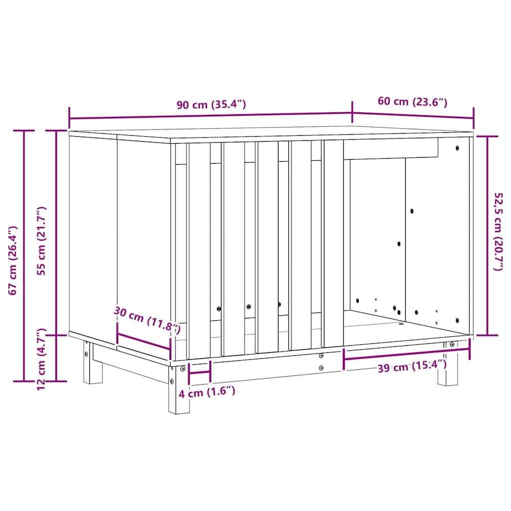 Maison Chien Pin Massif Design Moderne Abri Intérieur Durable Brun - ComfortXL Outdoor Living - Image 8