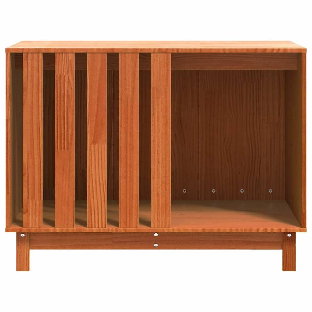 Maison Chien Pin Massif Design Moderne Abri Intérieur Durable Brun - ComfortXL Outdoor Living - Image 5